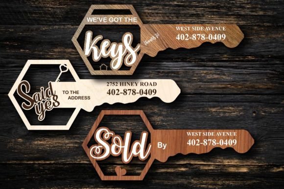 Personalized Real Estate Sold Sign - Custom Realtor Key Photo Prop for Closing Day