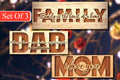 Personalized 3D Layered Wooden Family Sign - Custom Engraved Desktop Decor for Mom & Dad
