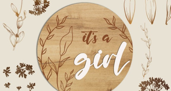 Personalized 3D Layered Wood Gender Reveal Sign - Custom Baby Shower & Nursery Decor