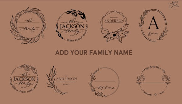 Personalized Engraved Cutting Board - Custom Floral Monogram Kitchen Decor