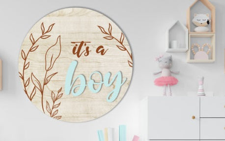 Personalized 3D Layered Wood Gender Reveal Sign - Custom Baby Shower & Nursery Decor