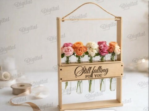Personalized Wedding Ring Box - Custom Engraved Wooden Heart Ring Bearer Box