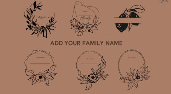 Personalized Engraved Cutting Board - Custom Floral Monogram Kitchen Decor