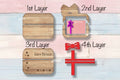 Personalized Wooden Birthday Gift Card Holder - Custom 3D Layered Gift Wrap for Her