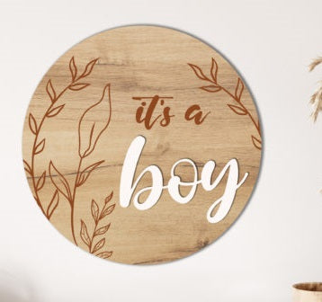 Personalized 3D Layered Wood Gender Reveal Sign - Custom Baby Shower & Nursery Decor