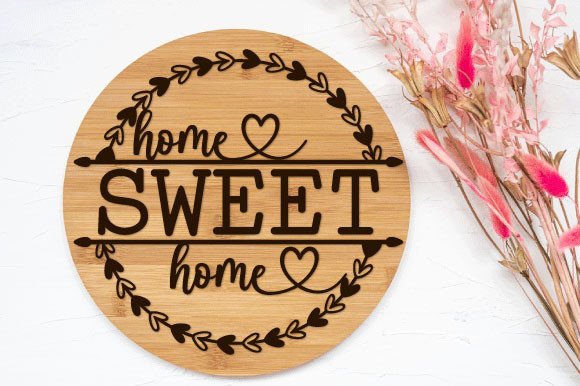 Personalized Round Wooden Welcome Sign - Custom 3D Layered Front Door Decor