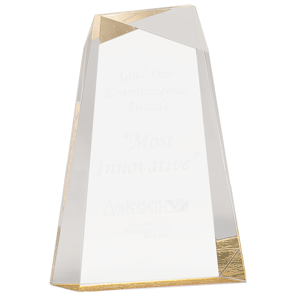 Gold 8" Facet Wedge Acrylic