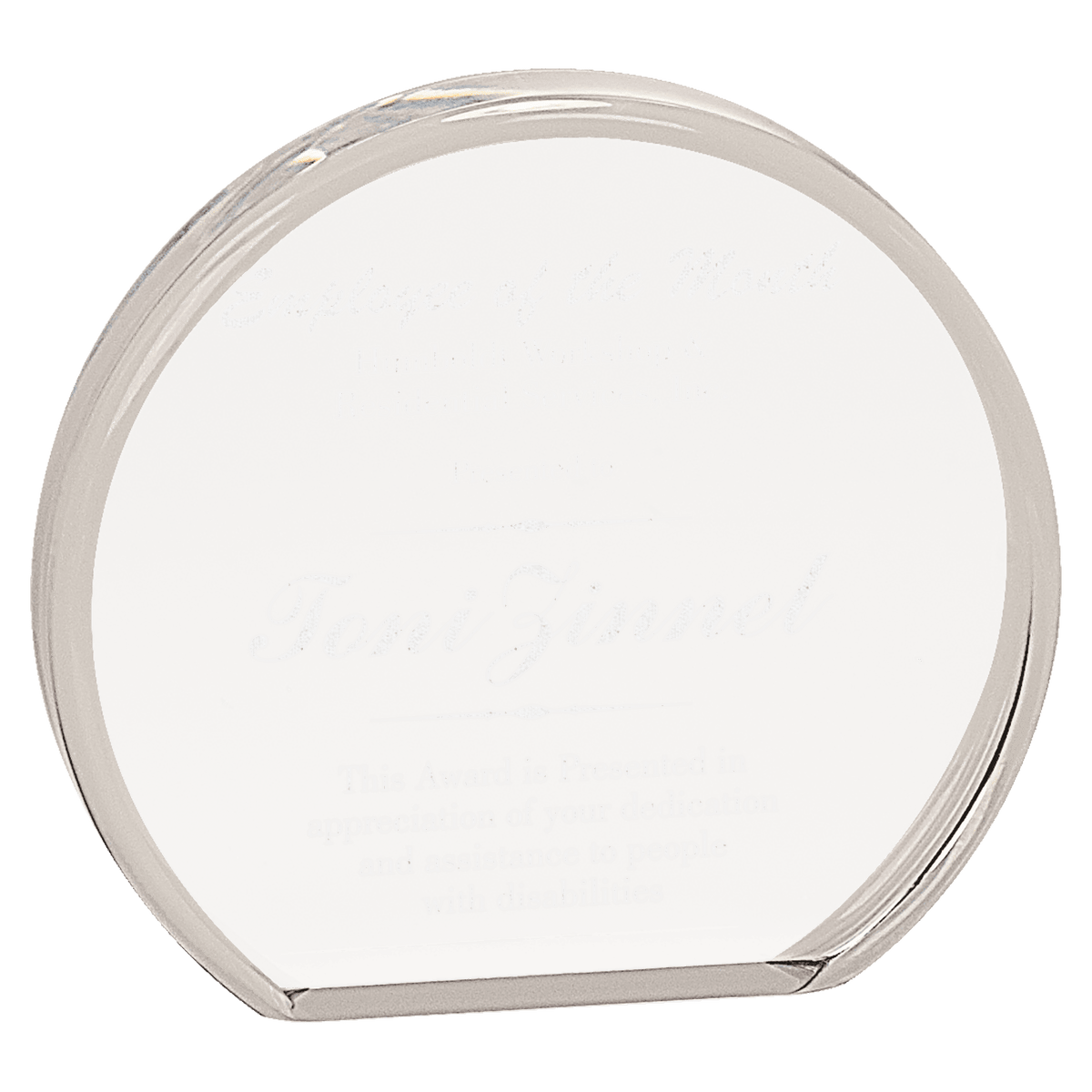 5" x 4 1/2" Clear Round Acrylic