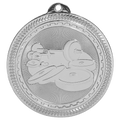 Bright Silver 2" Weightlifting Laserable BriteLazer Medal