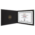 Black/Gold 9" x 12" Laserable Leatherette Certificate Holder for 8 1/2" x 11"