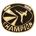Gold Martial Arts Champion Ring Insert