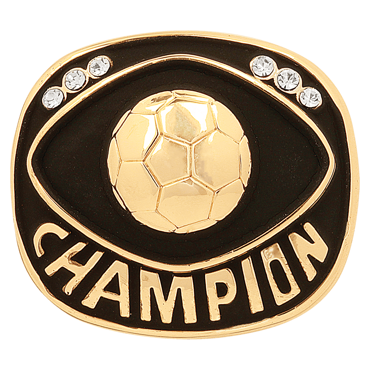 Gold Soccer Champion Ring Insert