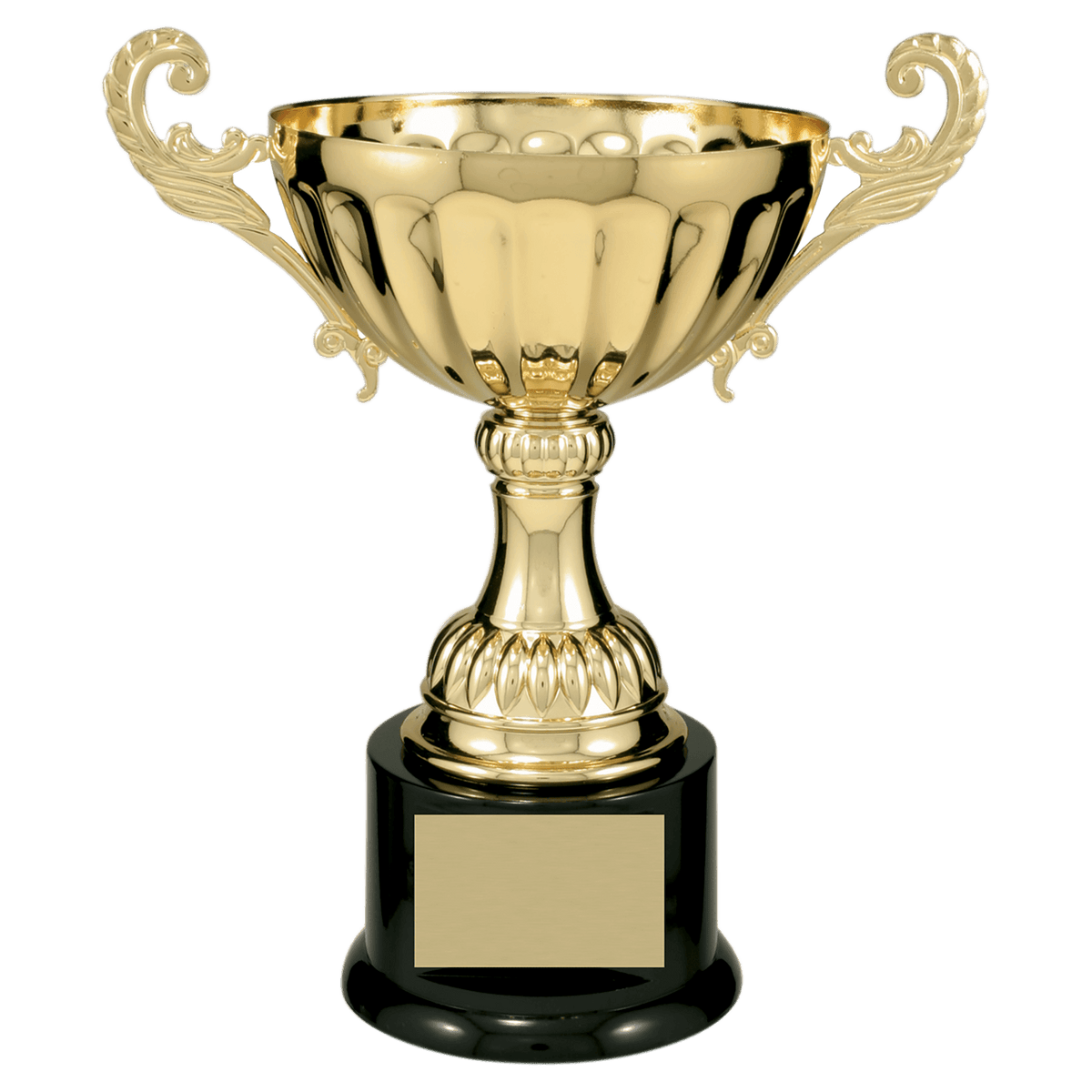 Gold 2 9 3/4" Completed Metal Cup Trophy on Plastic Base