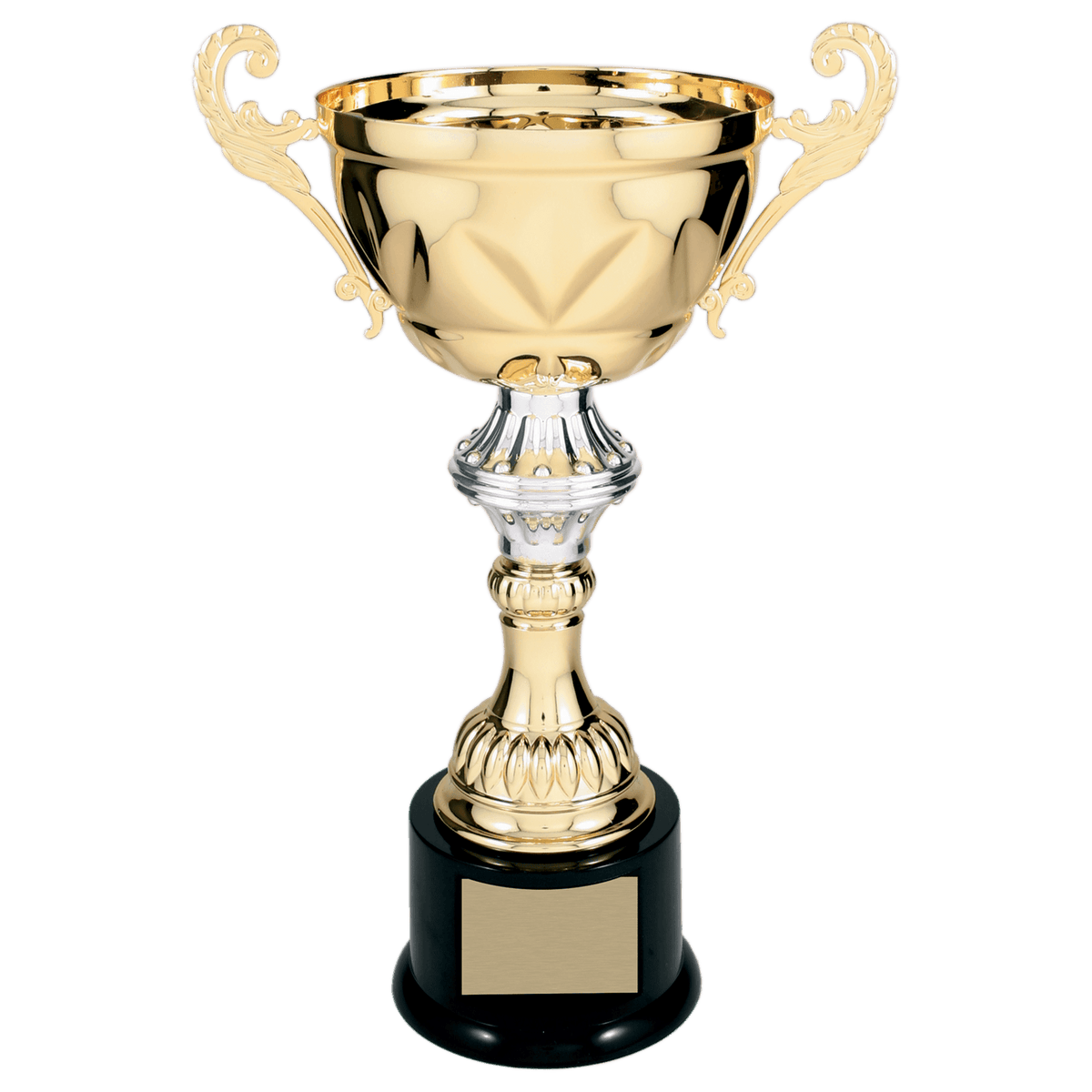 Gold 13" Completed Metal Cup Trophy on Plastic Base