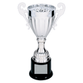 Silver 2 8 3/4" Completed Metal Cup Trophy on Plastic Base