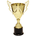 Gold 2 12" Completed Metal Cup Trophy on Plastic Base