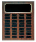 15" x 18" Cherry Finish Completed Perpetual Plaque with 36 Plates