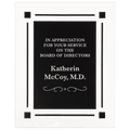 7" x 9" Solid Black Acrylic Clear Plaq