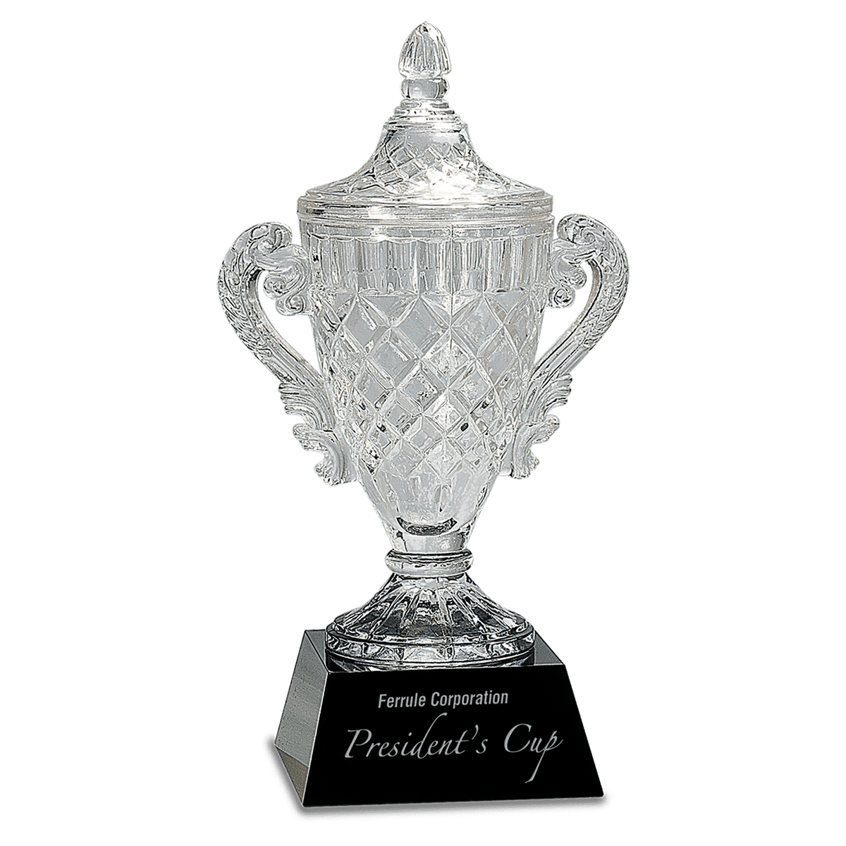 14" Crystal Cup on Black Pedestal Base
