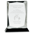Clear Crystal Rectangle on Black 8" Base