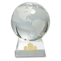 Clear 5 1/2" Crystal Globe on Base