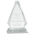 8" Clear Crystal Triangle on Clear Pedestal Base