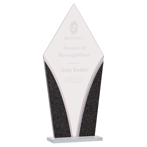 10 1/2" Diamond Designer Glass Award
