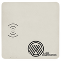 White 8" x 8" Laserable Leatherette Phone Charging Mat