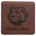 Football 4" x 4" Square Laserable Leatherette Coaster