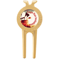 1 1/2" x 3" Gold Divot Tool with Sublimatable Insert