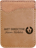 Light Brown Laserable Leatherette Phone Wallet