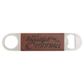 Football 1 1/2" x 7" Laserable Leatherette Bottle Opener