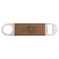 Dark Brown 1 1/2" x 7" Laserable Leatherette Bottle Opener