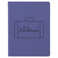 Purple 4 1/4" x 5 1/2" Laserable Leatherette Passport Holder