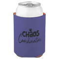Purple 3 3/4" Laserable Leatherette Beverage Holder