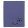 Purple 9 1/2" x 12" Laserable Leatherette Portfolio with Notepad