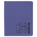 Purple 9 1/2" x 12" with Zipper Laserable Leatherette Portfolio with Notepad