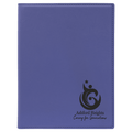 Purple 7" x 9" Laserable Leatherette Small Portfolio with Notepad