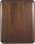 7" x 9" Elliptical Edge Round Corner Genuine Walnut Plaque