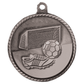 Antique Silver 2" Soccer High Relief Medal