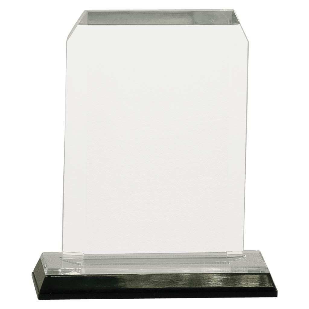 Silver 3 1/2" x 5 1/2" Clipped Corner Impress Acrylic