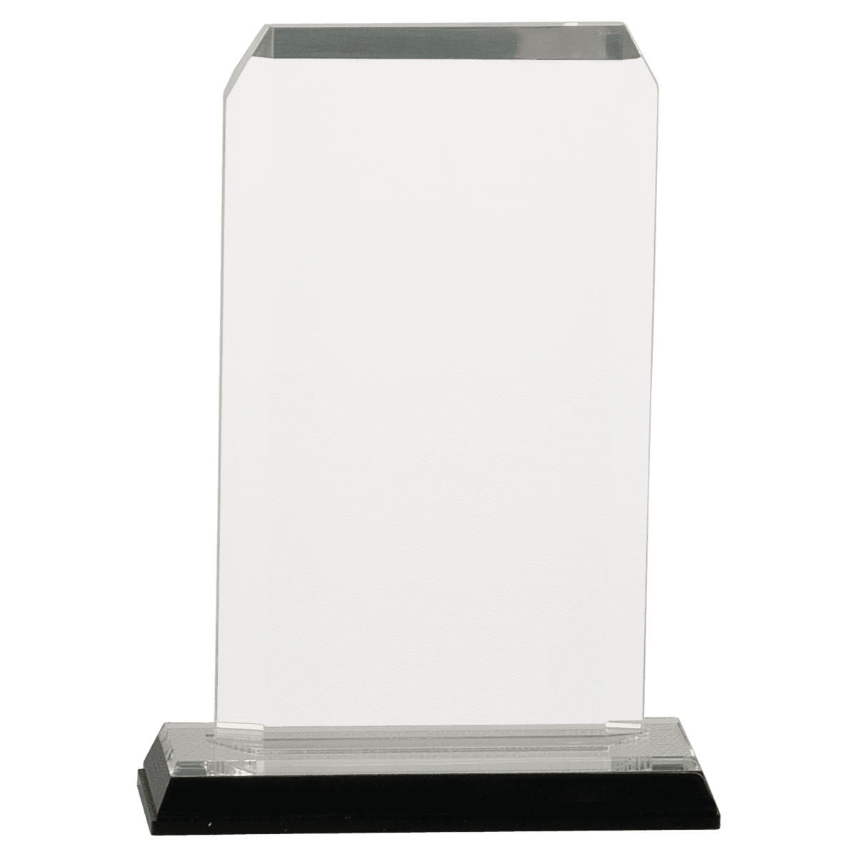 Silver 3 1/2" x 6 1/2" Clipped Corner Impress Acrylic