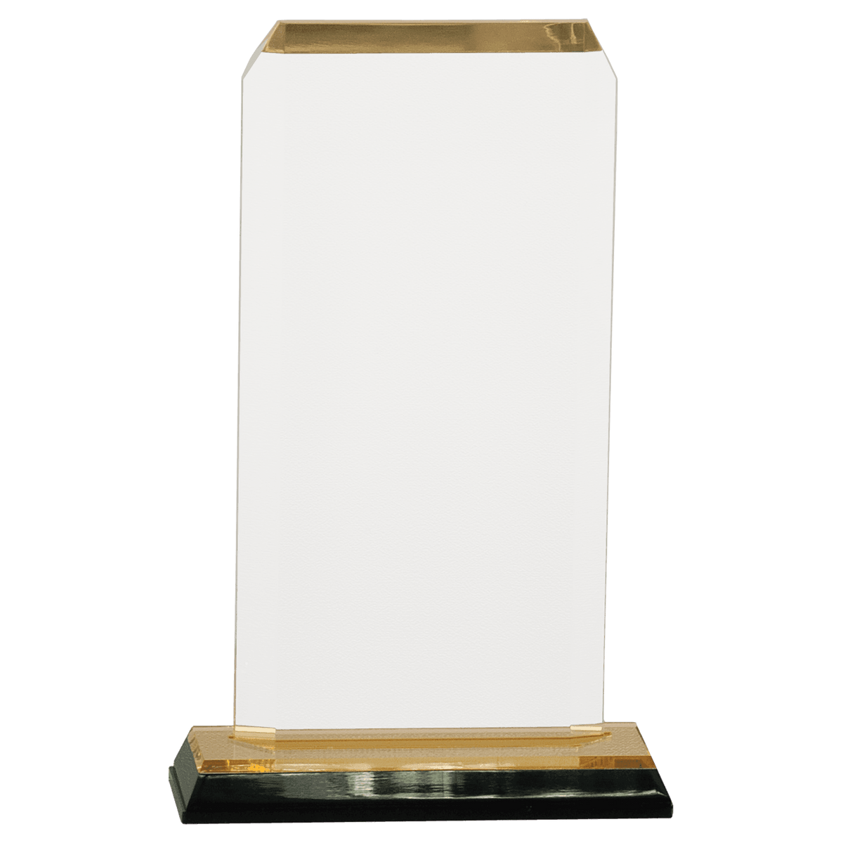 Gold 3 1/2" x 7 1/2" Clipped Corner Impress Acrylic