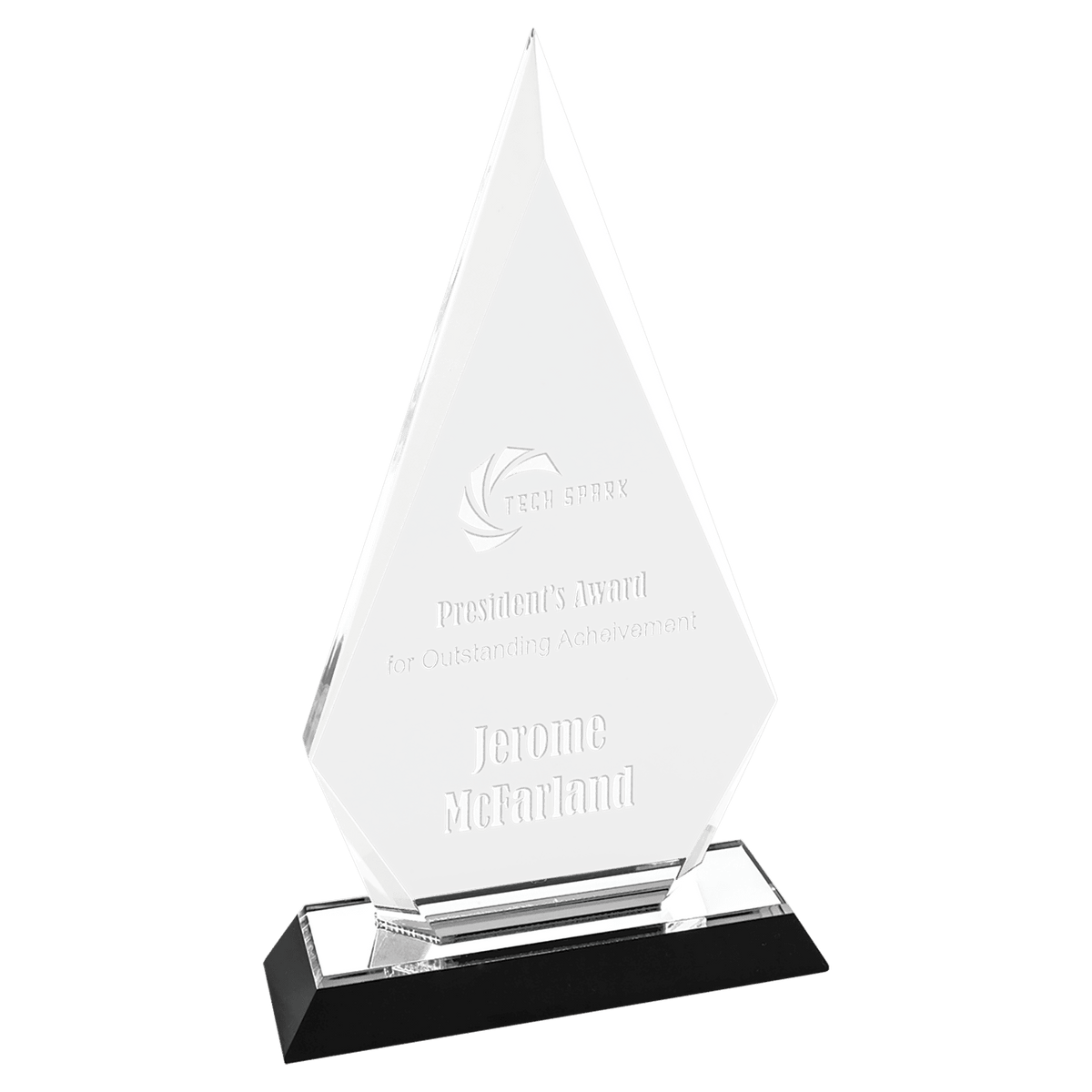 Silver 9" Arrow Point Impress Acrylic