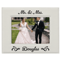 White 5" x 7" Laserable Leatherette Photo Frame