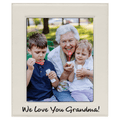 White 8" x 10" Laserable Leatherette Photo Frame