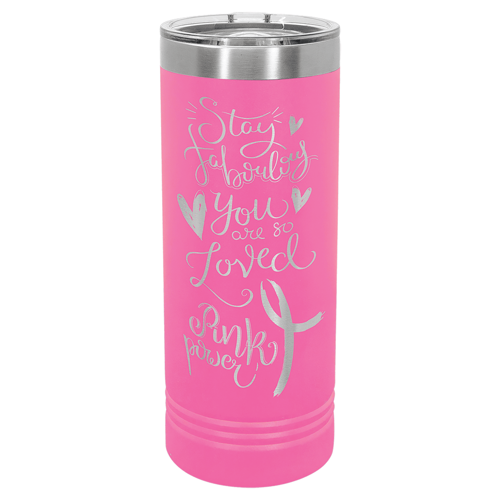 Pink Polar Camel 22 oz. Skinny Tumbler with Slider Lid