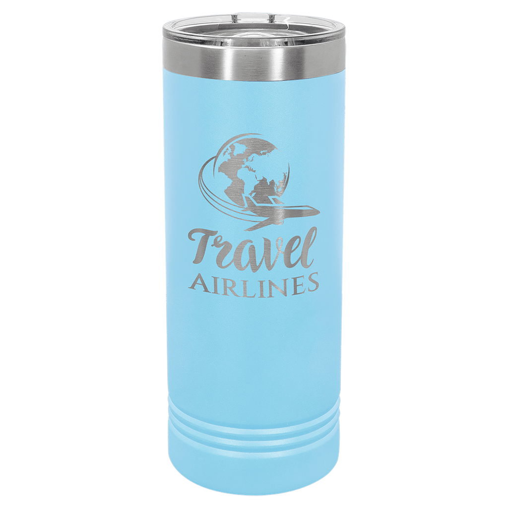 Light Blue Polar Camel 22 oz. Skinny Tumbler with Slider Lid