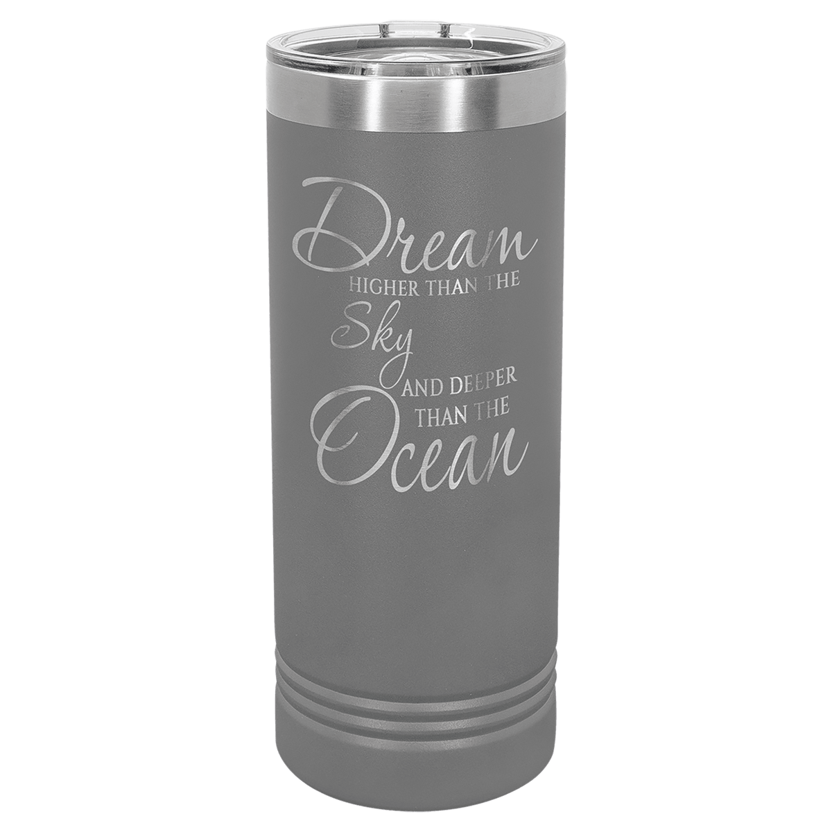 Dark Gray Polar Camel 22 oz. Skinny Tumbler with Slider Lid