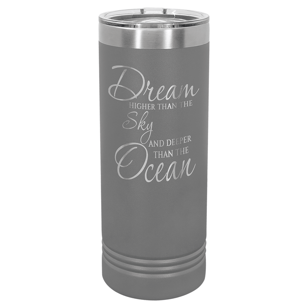 Dark Gray Polar Camel 22 oz. Skinny Tumbler with Slider Lid